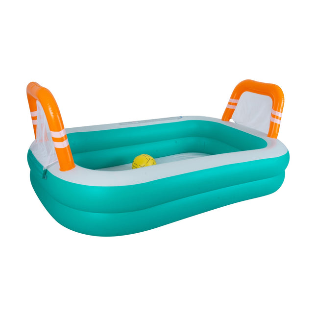Sunclub Opblaasbaar Volleybal Zwembad 258 x 170 x 108 cm – Inclusief Volleybal & Net – Familie Zwembad 815 Liter – Speelzwembad voor Tuin