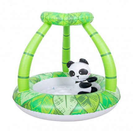 Sunclub Baby Zwembad met Dak en Panda – Opblaasbaar Peuterzwembad 98 cm – UV Zonbescherming