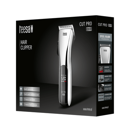 Teesa draadloze tondeuse CUT PRO X900 met LED-display en docking station TSA0523