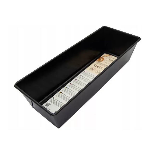 Meyerhoff Rechthoekige Cakevorm 31 cm – Non-Stick Bakvorm – Zwart Koolstofstaal – Anti-aanbak Taartvorm voor Cake, Brood & Gebak – Ovenbestendig tot 230°C