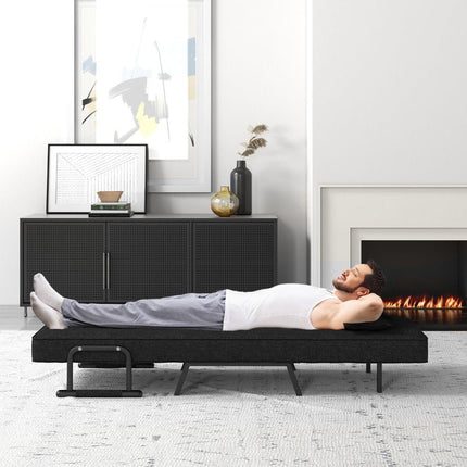 Trendmix 4-in-1 Slaapstoel Zwart – Inklapbare Slaapbank – Verstelbare Rugleuning – Slaapfauteuil 1 Persoon – Tot 150 kg Draagvermogen