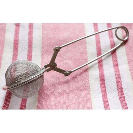 Meyerhoff Theezeef RVS 16 x 5 cm – Thee Ei met Handvat – Fijnmazige Theefilter – Voor Losse Thee & Kruiden – Zilver