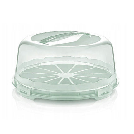 Dunya Lock & Fresh Ronde Taartdoos – Taart Bewaardoos 30 cm – Met Handvat & Vergrendeling – BPA-vrij – Vershouddoos & Snijhulp voor 12 Stukken