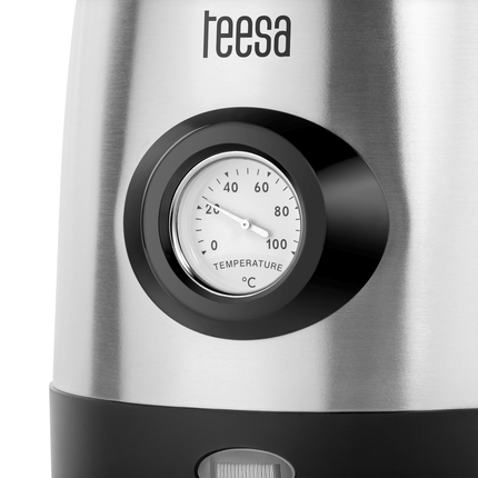 Teesa elektrische waterkoker met temperatuurindicatie 1,7 liter RVS TSA1513