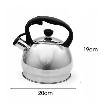 Meyerhoff RVS fluitketel 1,8 liter MH-4048A – Inductie fluitketel – Zilver – Compact en elegant design