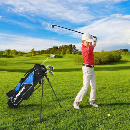 Trendmix Junior 5-Delige Golfclub Set Inclusief tas en Golfclubs – Junior Golfclubs - Golf Set Voor Kinderen In De Leeftijd Van 8-10 Blauw