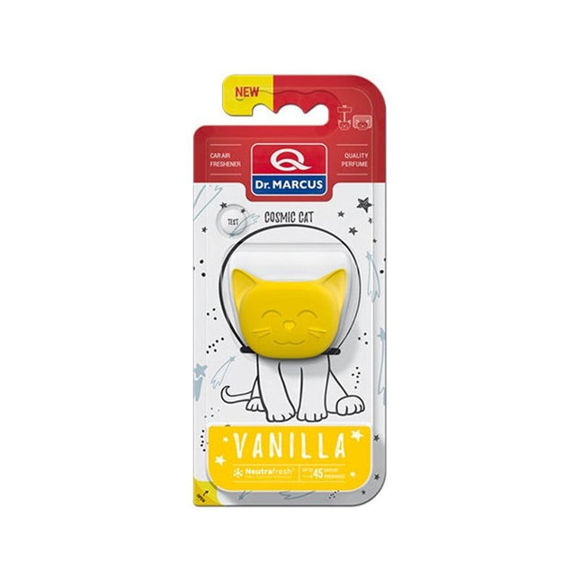 Dr. Marcus Vanilla Cosmic Cat autogeurtje met neutrafresh technologie - Luchtverfrisser auto - Tot 45 dagen geurverspreiding - 20 Gram