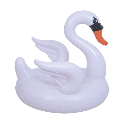Sunclub Opblaasbare Zwaan Zwemband XXL – Grote Zwemband Voor Zwembad & Strand – Opblaasbare Pool Float Wit – 104 cm