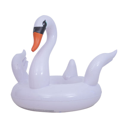 Sunclub Opblaasbare Zwaan Zwemband XXL – Grote Zwemband Voor Zwembad & Strand – Opblaasbare Pool Float Wit – 104 cm