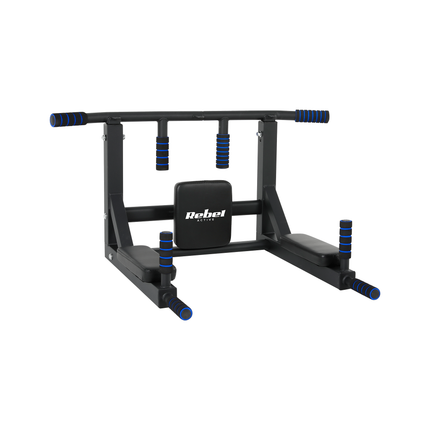 Rebel Active Pull Up Bar - Pull Up Station - Dip Station - Krachtstation - Wandmontage - Inclusief Montageset - Zwart
