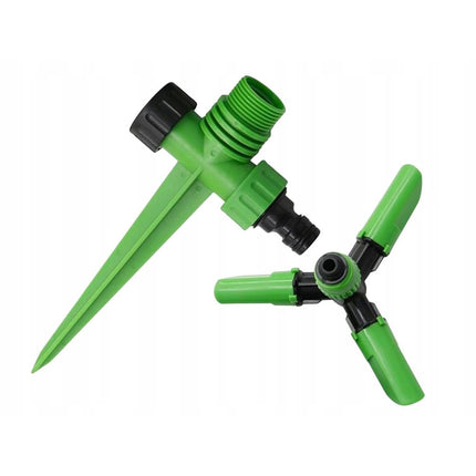 DIVODV Tuinsproeier met Grondpen 360° – Gazonsproeier tot 18 m² – Automatische Sprinkler met 3 Sproeiarmen