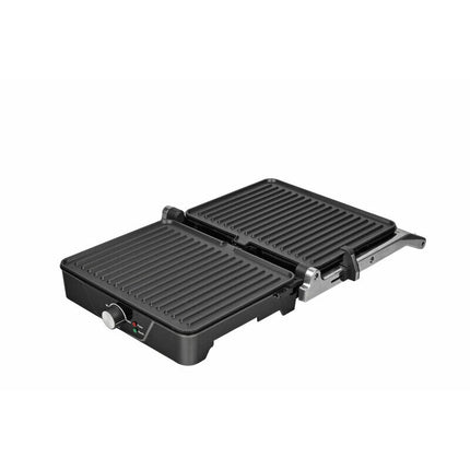 BROCK Grote Contactgrill – Tafelgrill & Tosti Apparaat – Grillplaat 30 x 24 cm – Instelbare Temperatuur – PFAS Vrij – 1500W – Zwart