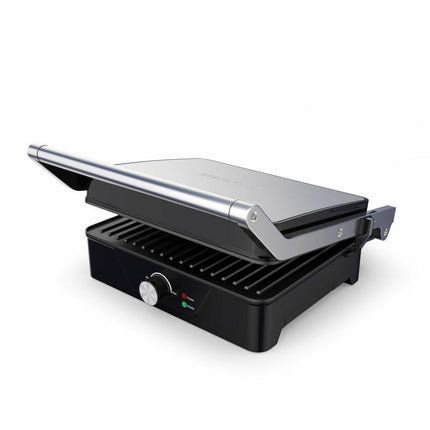 BROCK Grote Contactgrill – Tafelgrill & Tosti Apparaat – Grillplaat 30 x 24 cm – Instelbare Temperatuur – PFAS Vrij – 1500W – Zwart