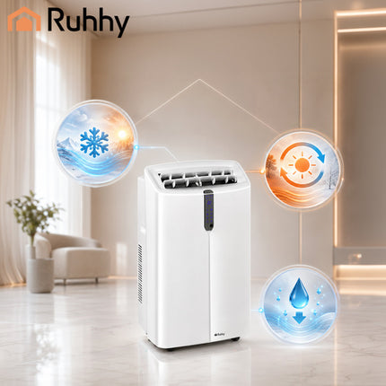 Mobiele Airconditioner 12000 BTU WiFi – 4-in-1 Airco met Verwarming, Ontvochtiger & Ventilator – 25-30 m² - 3,5 kW