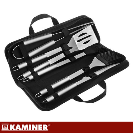 BBQ Gereedschapset 6-delig RVS – Complete Barbecue Accessoires Set met Opbergkoffer