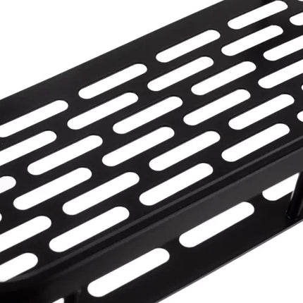 Aluminium Badkamerplank 2-delige Set Zwart – Lichtgewicht, Roestvrij, Zonder Boren & Met Extra Haken