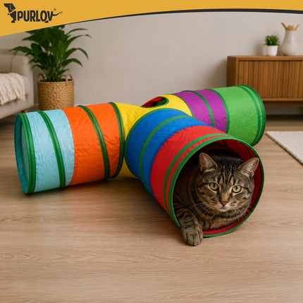 Katten Speelgoedset 24-delig XXL – Kattentunnel 80 cm – Hengel – Speelballen – Speelmuizen – Interactief Kattenspeelgoed