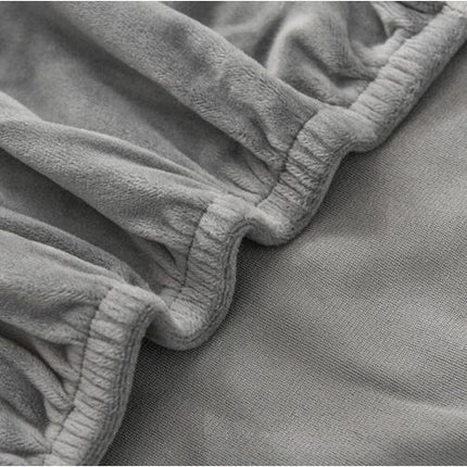 Ruhhy Universele Velours Stoelhoes Grijs – Elastisch & Wasbaar – Luxe Beschermhoes voor Eetkamerstoelen – Zachte Stretch Chair Cover