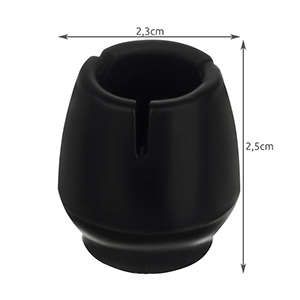 Malatec Stoelpootbeschermers – 16 stuks – Siliconen + Vilt – 12–16 mm – Geluiddempend & Krasvrij – Zwart