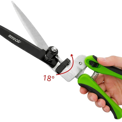 Grasschaar met 180° Draaibaar Snijblad – Handmatige Grasschaar – Heggenschaar – Voor Gazonranden en Struiken
