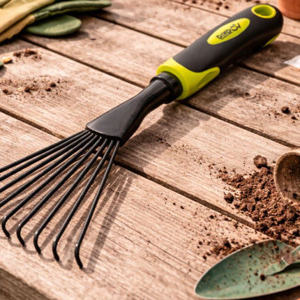 Handhark 38 cm – Waaierhark – Tuinhark voor Bloemen, Borders en Bladeren – Metalen Tanden