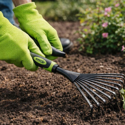 Handhark 38 cm – Waaierhark – Tuinhark voor Bloemen, Borders en Bladeren – Metalen Tanden