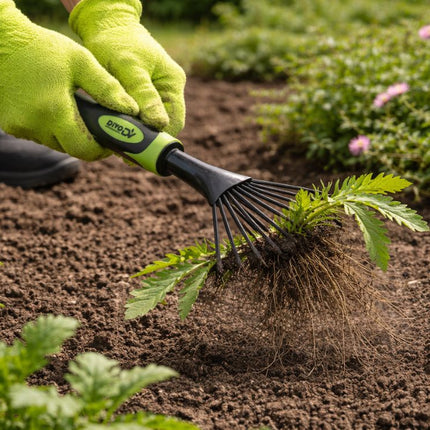 Handhark 38 cm – Waaierhark – Tuinhark voor Bloemen, Borders en Bladeren – Metalen Tanden