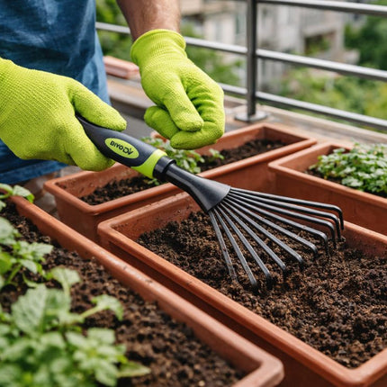 Handhark 38 cm – Waaierhark – Tuinhark voor Bloemen, Borders en Bladeren – Metalen Tanden