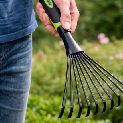Handhark 38 cm – Waaierhark – Tuinhark voor Bloemen, Borders en Bladeren – Metalen Tanden