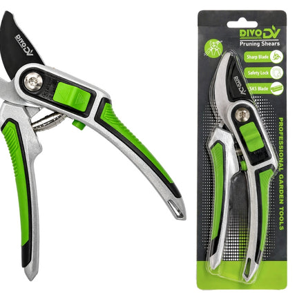 Snoeischaar 22 cm – Heavy Duty – Gehard Stalen Blad – Verstelbare Bladopening – Voor Takken, Struiken en Planten