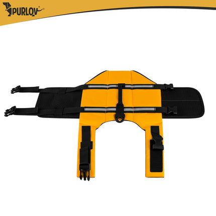 Reddingsvest Hond M – Honden Zwemvest 7-10 kg – Veiligheidsvest voor Honden – Reflecterend – Geel