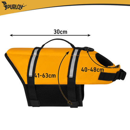 Reddingsvest Hond M – Honden Zwemvest 7-10 kg – Veiligheidsvest voor Honden – Reflecterend – Geel