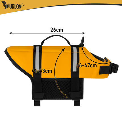 Reddingsvest Hond S – Honden Zwemvest 4-7 kg – Veiligheidsvest voor Honden – Reflecterend – Geel