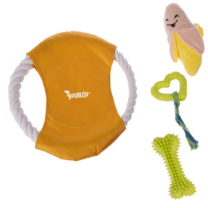 Hondenspeelgoed Set 16-delig – Kauwspeelgoed – Trekspeelgoed – Touwspeelgoed – Frisbee – Speelgoed voor Puppy en Hond