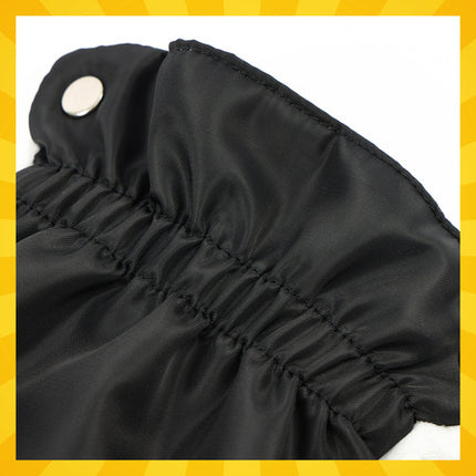 Kruzzel Zwarte Geïsoleerde Kinderwagenwarmers – Set van 2 – Dubbele Handmoffen met Pluche Voering – Waterdicht & Winterbestendig