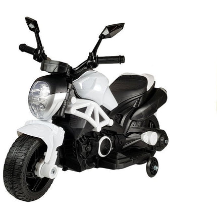 Elektrische naked bike - kindermotor - motor voor kinderen tot 25kg max 1-3 km/h wit