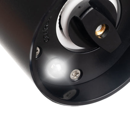 Ruhhy Elektrische Peper- en Zoutmolens Set – 2 Stuks – Keramisch Mechanisme – Instelbare Maalgraad – LED Verlichting – Zwarte Luxe Kruidenmolens