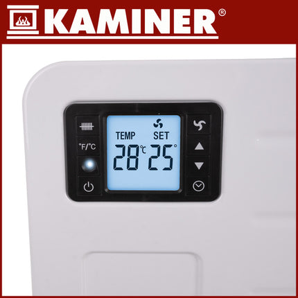 Kaminer Ziflo 2300W Elektrische Convectorkachel – Wit – WiFi App-bediening – Energiebesparend – Turboheater – 24H Timer – Oververhittings- & Kantelbeveiliging