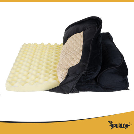 Orthopedische Hondenmand S 65 x 55 cm – Ergonomisch Hondenbed met Traagschuim – Wasbare Hoes – Antislip – Zwart