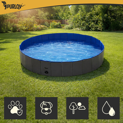 Hondenzwembad Opvouwbaar 160 x 30 cm – Groot Antislip Koelbad voor Honden – 600 Liter – Opvouwbaar Hondenbad