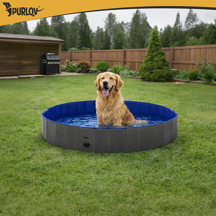 Hondenzwembad Opvouwbaar 160 x 30 cm – Groot Antislip Koelbad voor Honden – 600 Liter – Opvouwbaar Hondenbad