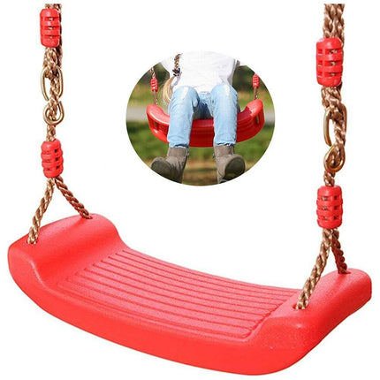Tuinschommel voor kinderen / kinderschommel met touwen max 100kg rood 44cm x 17cm