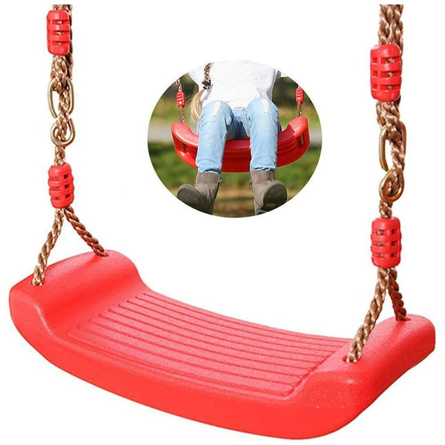 Tuinschommel voor kinderen / kinderschommel met touwen max 100kg rood 44cm x 17cm