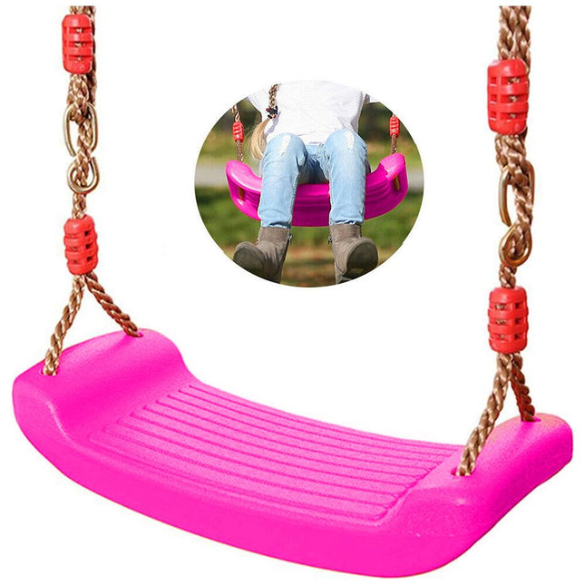 Tuinschommel voor kinderen / kinderschommel met touwen max 100kg roze 44cm x 17cm
