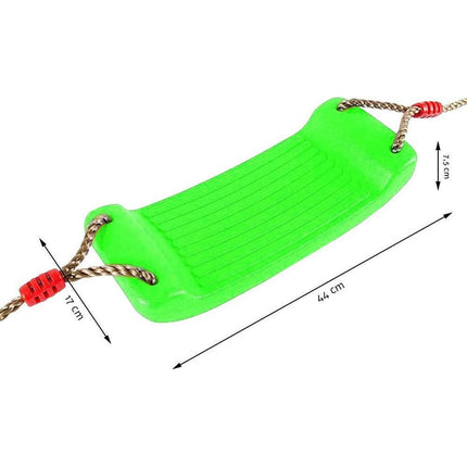 Tuinschommel voor kinderen / kinderschommel met touwen max 100kg groen 44cm x 17cm