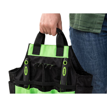 Tuingereedschapset 3-delig met Tas – Snoeischaar, Troffel en Schoffel – Tuingereedschap – Ergonomisch – Zwart/Groen