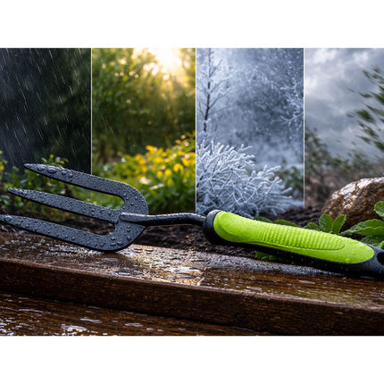 Tuingereedschapset 4-delig – Snoeischaar, Troffel, Handvork en Cultivator – Tuingereedschap – Ergonomisch – Zwart/Groen