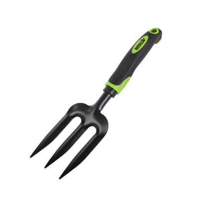 Tuingereedschapset 3-delig met Tas – Tuinset met Troffel, Hark en Handvork – Tuingereedschap – Ergonomisch – Zwart/Groen