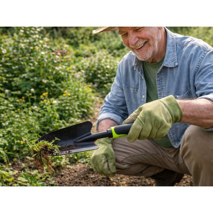 Tuingereedschapset 3-delig met Tas – Tuinset met Troffel, Hark en Handvork – Tuingereedschap – Ergonomisch – Zwart/Groen