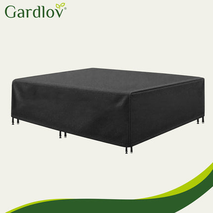 Gardlov Tuinmeubelhoes 205 x 160 x 70 cm – Waterdichte Beschermhoes – UV-Bestendig – Hoes voor Tuinset, Loungeset en Tuintafel – Zwart